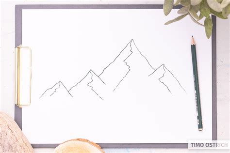 How To Draw Mountains Easy Step By Step Tutorial ⛰️