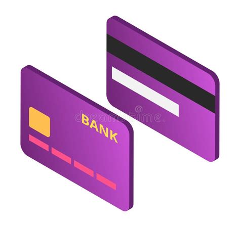 Two Purple Credit Or Debit Cards With Chip And Magnetic Stripe