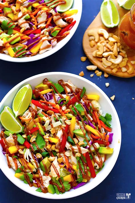 Rainbow Thai Chicken Salad Gimme Some Oven