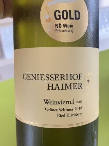 Geniesserhof Haimer Gr Ner Veltliner Ried Kirchberg Vivino Australia