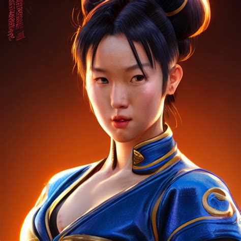 Krea Ai Portrait Of Chun Li Au Naturel Hyper Detailed D