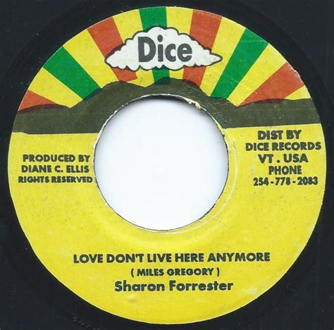 Sharon Forrester Love Dont Live Here Anymore 7 Hip Tank Records