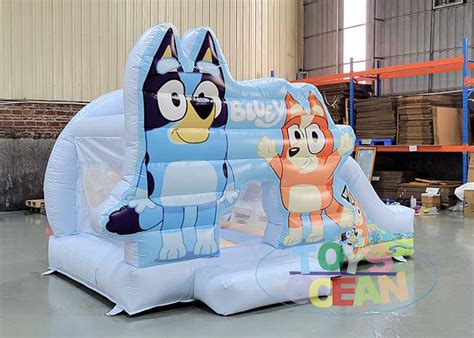 Inflatable Bluey Jumping Castle With Slide Inflatable Bouncer Castle