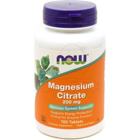 NOW FOODS Magnesium Citrate 200mg 100tabs