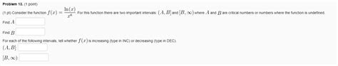 Solved Problem 13 1 Point 1 Pt Consider The Function