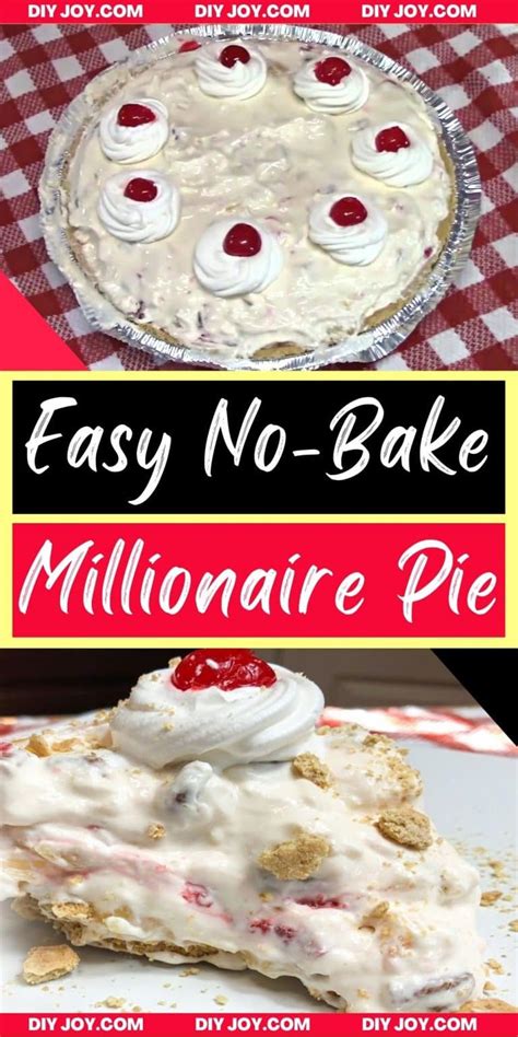 Easy No Bake Millionaire Pie Recipe