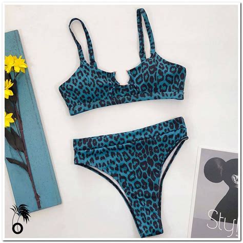 Bikini taille haute imprimé léopard et serpent Larobedeplage fr