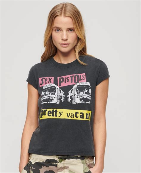 Femme T Shirt Sex Pistols En édition Limitée Noir Intense Superdry Be Fr