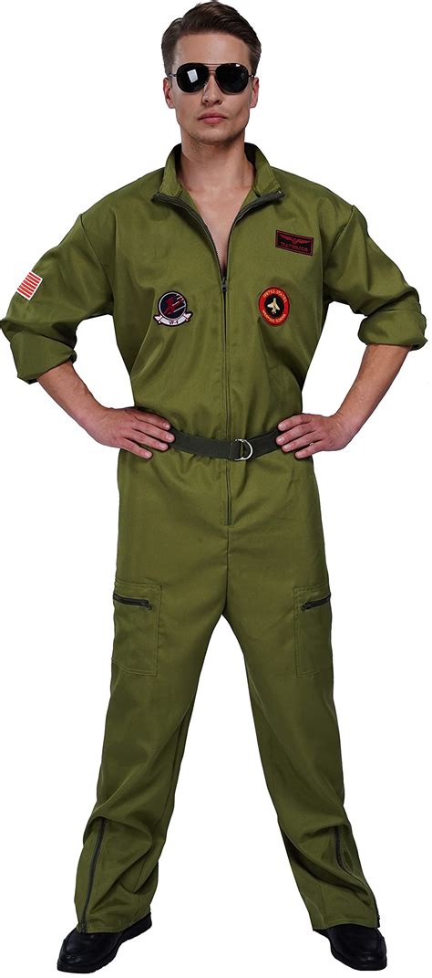 Buy Men S Air Force Fighter Pilot Jumpsuit Flight Suit Costume For Adults With Embroidered