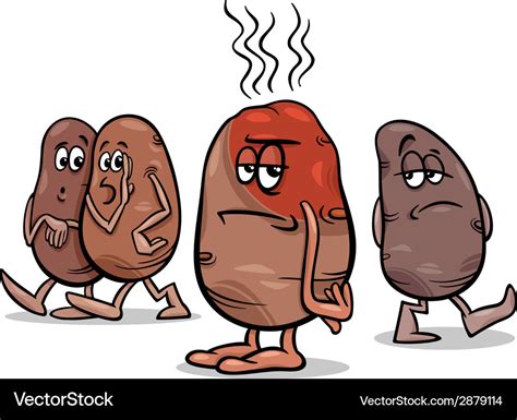 Hot Potato Saying Cartoon Royalty Free Vector Image