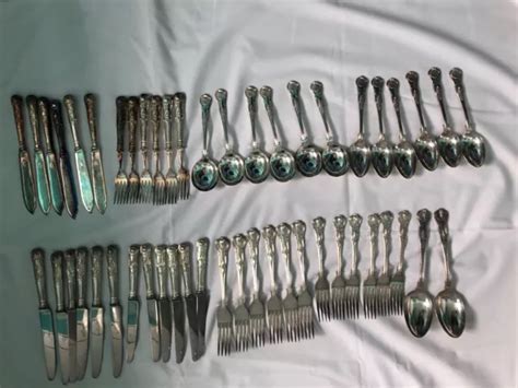 Vintage Harrods Kings 50 Piece Cutlery Set Complete £3800 Picclick Uk