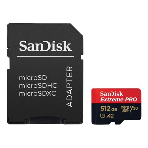 SanDisk Extreme PRO 512GB microSDXC UHS-I micro SD Card with Adapter ...