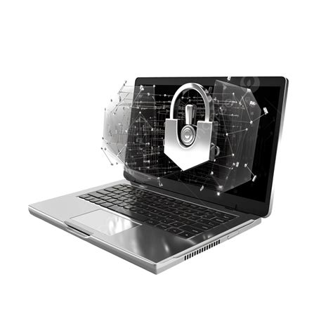 3d Illustration Laptop Security Alarm Internet Security Privacy Png