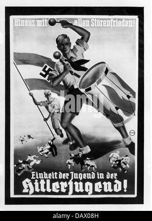 Nazism National Socialism Organization Hitler Youth HJ Postcard