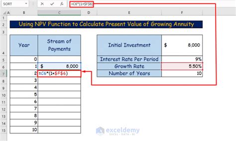 How To Calculate Growing Annuity In Excel 2 Easy Ways