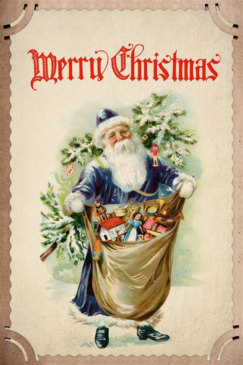 Vintage Christmas Santa Claus Free Stock Photo - Public Domain Pictures