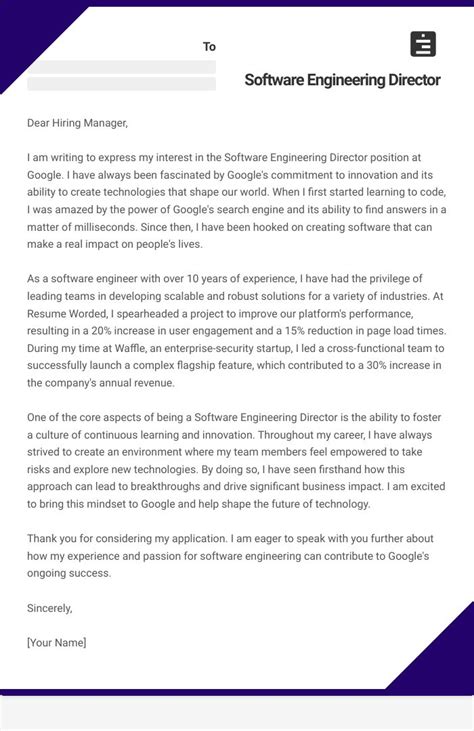 14 Software Engineering Director Cover Letter Examples Plus Recruiter Insights Updated For 2025