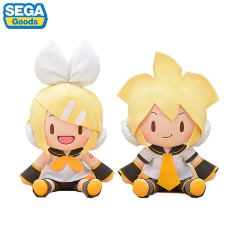 Original Sega Hatsune Miku Anime Plush Toys Kawaii Vocaloid Kagamine Len Kagamine Rin 34 38cm