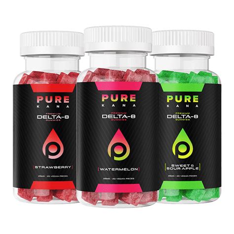 Delta 8 Gummies 500mg 25mg Per Gummy Purekana