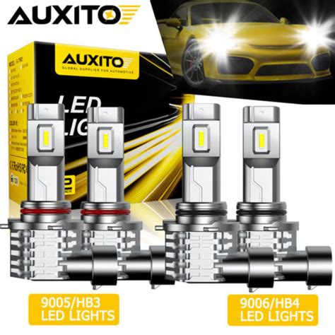 X Auxito Led Combo Headlight Kit Bulbs K White Csp High