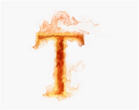 Fire Letter Png - Fire Letter T Png, Transparent Png - kindpng