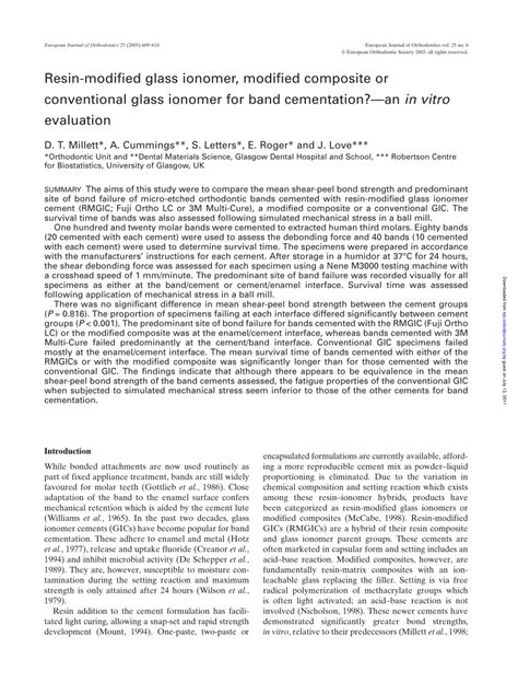 (PDF) Resin-modified glass ionomer, modified composite or conventional ...