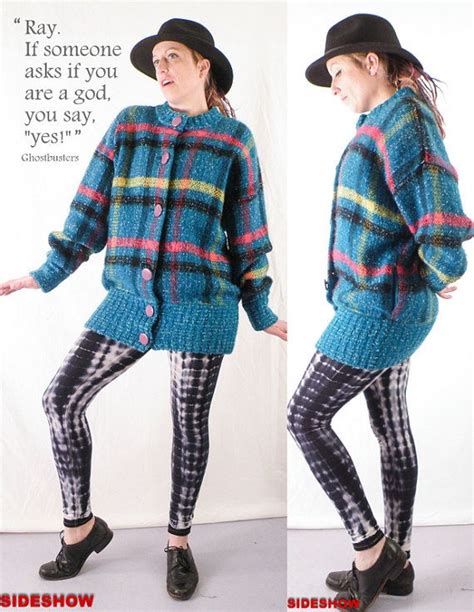 Vintage 80s Oversized Slouchy Plaid Wool Cardigan Sweater Turquoise