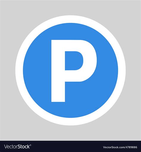 Car Parking Flat Icon Sign Symbol Logo Royalty Free Vector