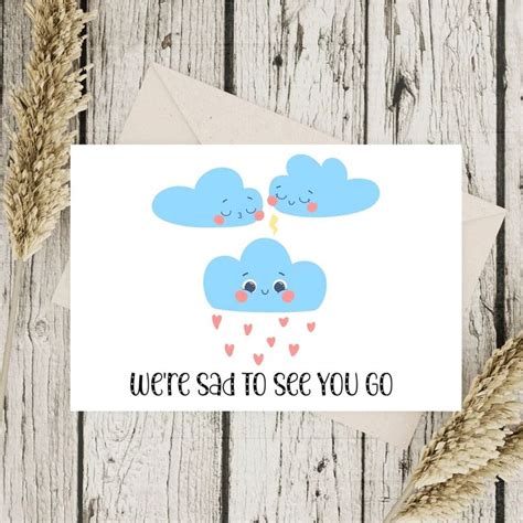 Printable Farewell Card Goodbye Card Good Luck With Your New Etsy