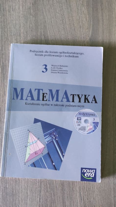 Matematyka podręcznik liceum 3 NOWA ERA Babiański Wrocław Kup teraz