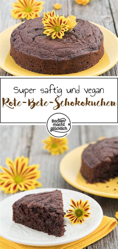 Veganer Rote Bete Schokokuchen Backen macht glücklich Rezept