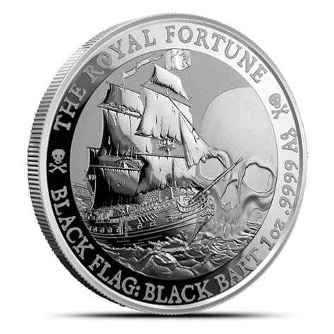 2020 1 Oz Silver Tuvalu Black Flag The Royal Fortune Coins Silver