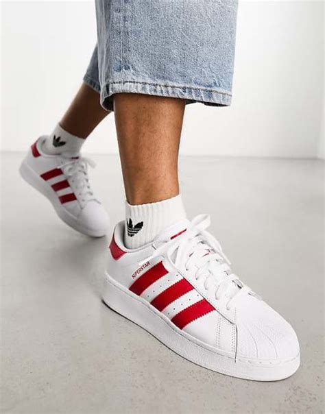 Adidas Originals Superstar Xlg Trainers In Whitered Asos