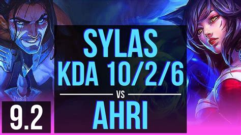 Sylas Vs Ahri Mid Kda Legendary Na Master V Youtube