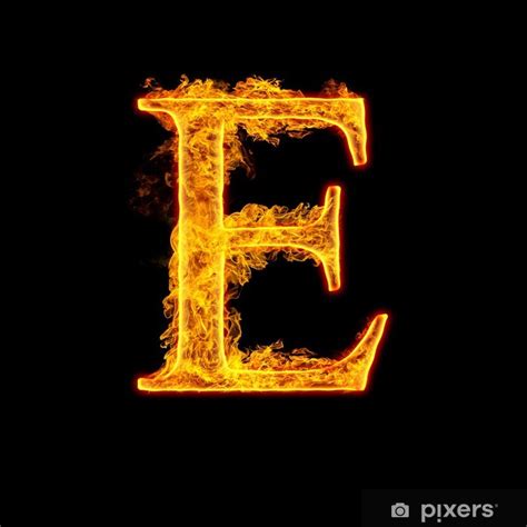 Poster Fire Alphabet Letter E Pixersca