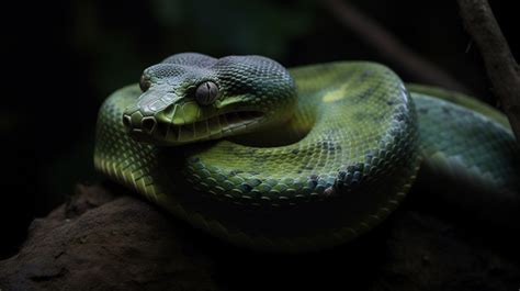 Lying Green Snake In The Dark Backgrounds | JPG Free Download - Pikbest