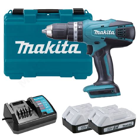 Makita Hp488d002 2 X 18v 15ah Li Ion 13mm Hammer Driver Drill