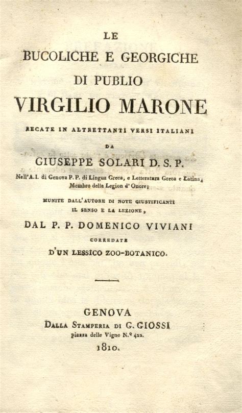 Le Bucoliche E Le Georgiche Recate In Altrettanti Versi Italiani Da