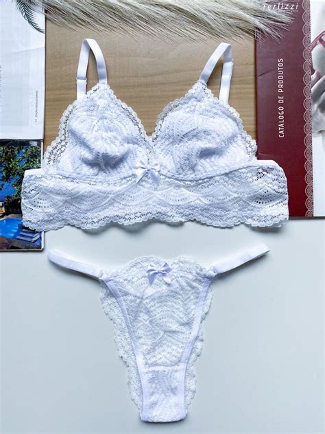 Conjunto Sem Bojo Forrado Branco Site Exclusivo De Lingerie