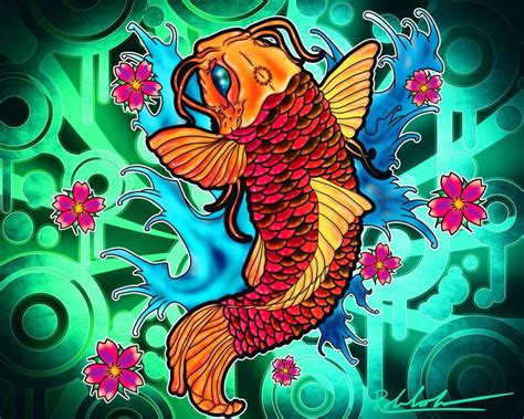 Green Koi Fish Wallpapers Top Free Green Koi Fish Backgrounds