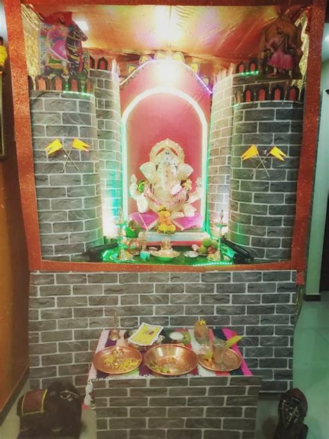 Ganpati Bappa Decoration At Home