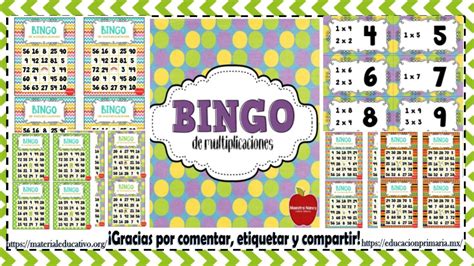 Fabuloso Bingo De Las Tablas De Multiplicar Tablas De Multiplicar