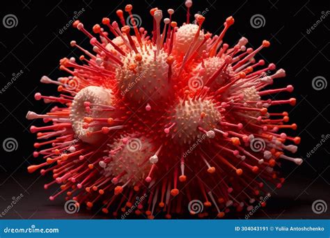 Model Of The Structure Of The Influenza Virus Stock Illustration Illustration Of Influenza