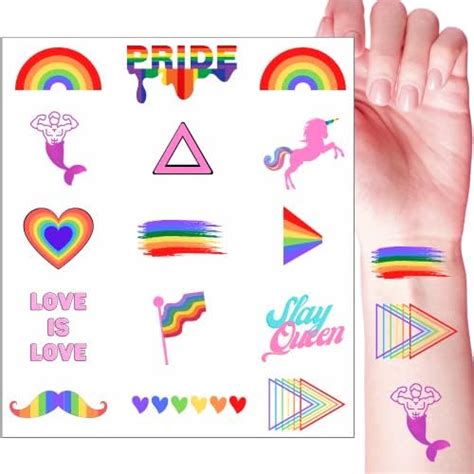 Amazon Gay Pride Tattoos Lgbt Queer Temporary Tattoos Beauty Personal Care
