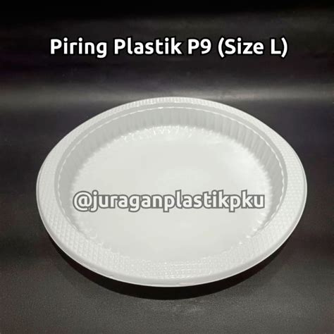 Jual Piring Makan Plastik L P9 Piring Besar Warna Putih Pesta