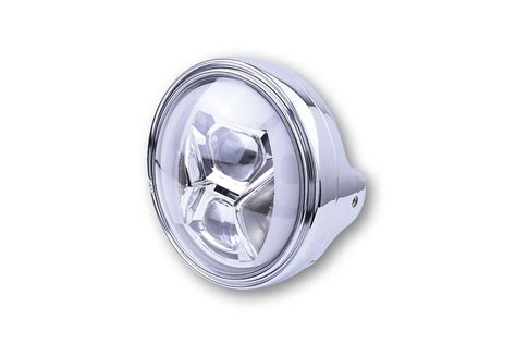 HIGHSIDER 7 Zoll LED Scheinwerfer LTD TYP 8 Mit TFL Kurvenl Chrom