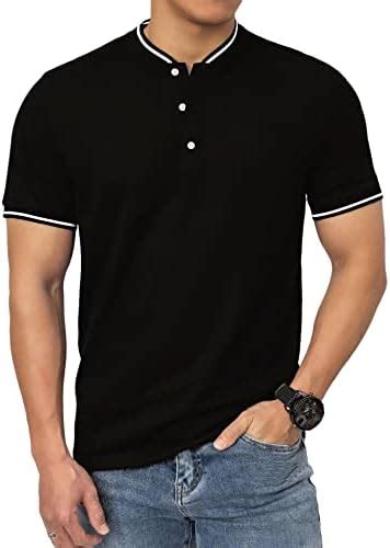 Classic Collarless Polo Shirts For Men Sports Invasion