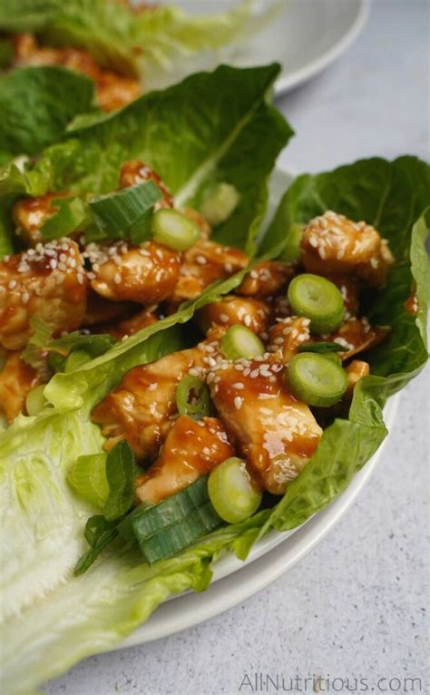 Teriyaki Chicken Lettuce Wraps Low Calorie All Nutritious