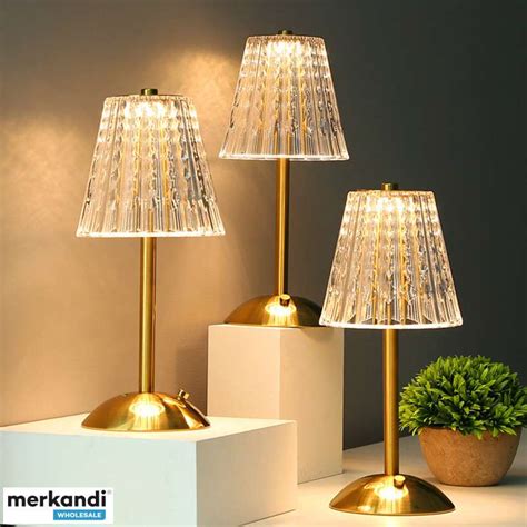 Acrylic LED Crystal Table Lamp Touch Sensor Desk Light USB Cordless ...