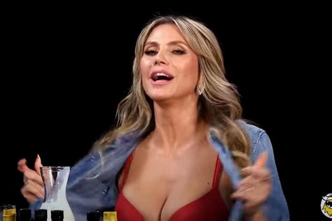 Heidi Klum Strips Down On Hot Ones And Dives Into Saucy Gossip About The M Bra She Once Wore